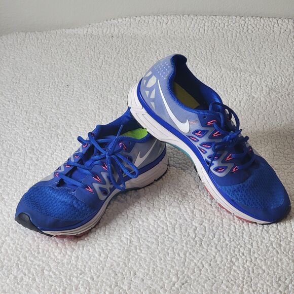 Nike Women's Zoom Vomero Size 12 (642196-400) Blue Running Shoes Lace Up UK 9.5 - Picture 3 of 9